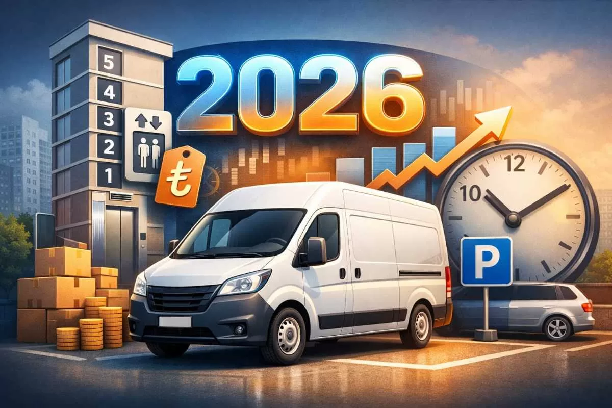 Hafif Yük Taşıma fiyatları 2026: kat, asansör, park ve bekleme süresi